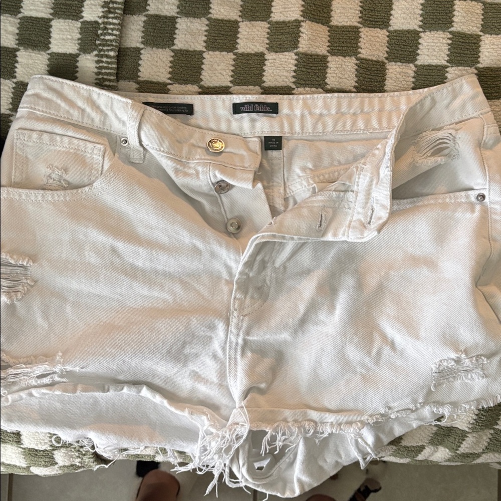 Wild Fable White Jean Shorts